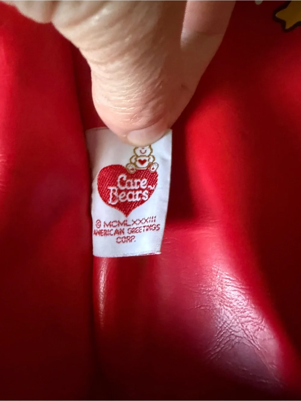 Vintage 1983 Care Bear Red Vinyl Garment Bag
